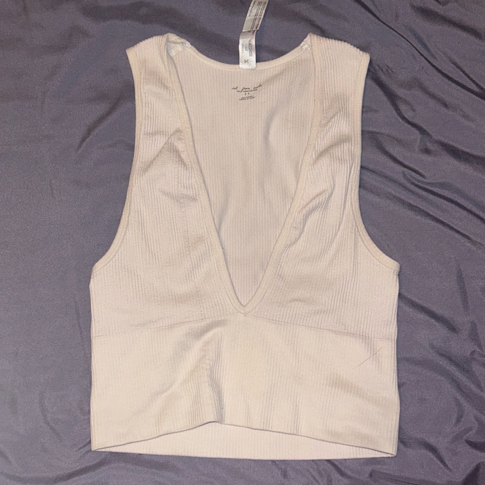 Out From Under white v-neck tank top
